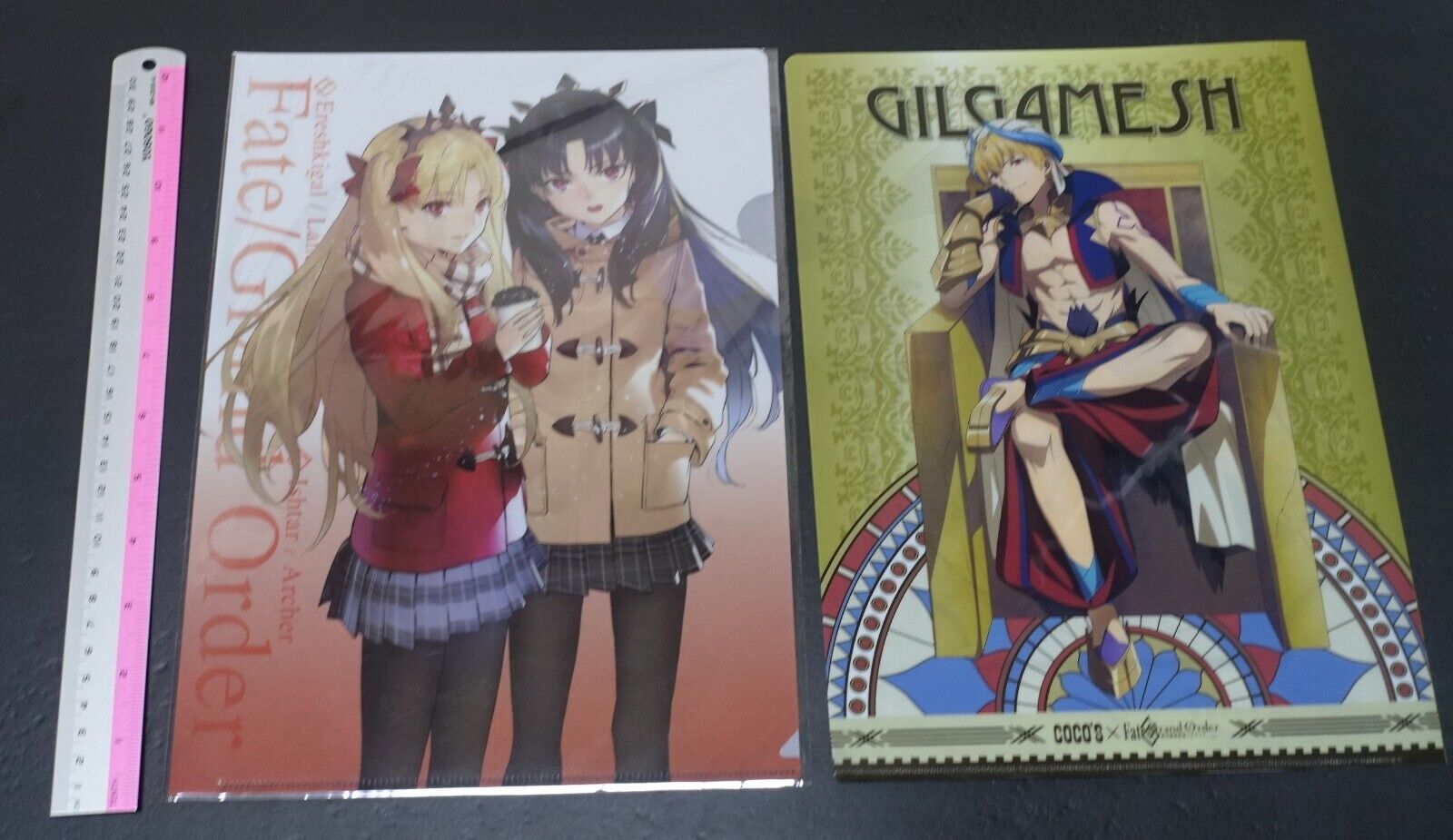 Fate Grand Order FGO PVC Art Sheet Clear File Ereshkigal Ishtar & Gilgamesh 