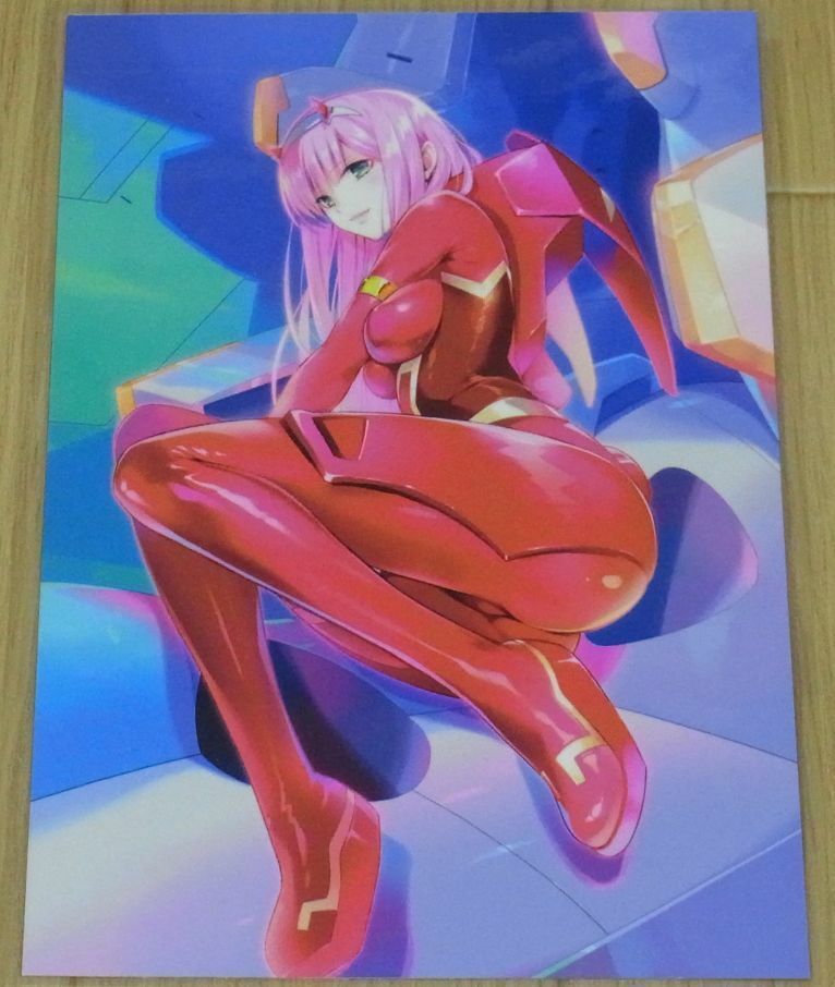 Darling in the Franxx Laminated Cut Out Color Art Sheet Zero Two Kentaro Yabuki 