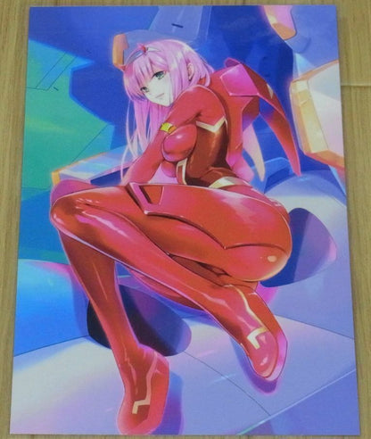 Darling in the Franxx Laminated Cut Out Color Art Sheet Zero Two Kentaro Yabuki 