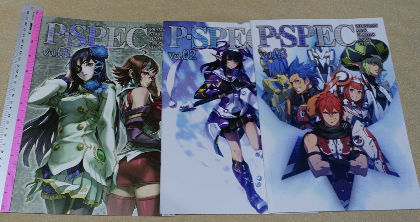PHANTASY STAR OFFICIAL FAN ART BOOK 3 SET P-SPEC vol.1-3 