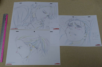 Animation YURI!!! ON ICE Print Key Frame Art Sheet 3 Set 