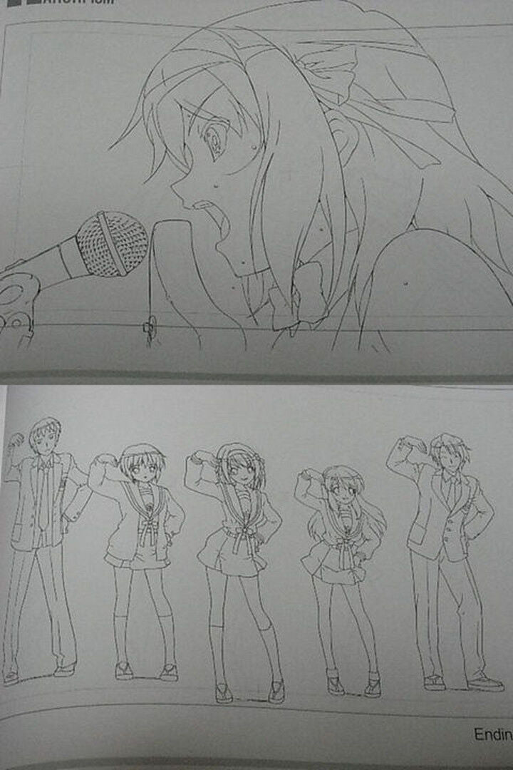 Melancholy of Haruhi Suzumiya Animation Line Art A & B Set total 236page 