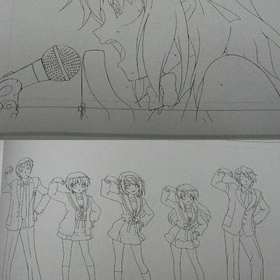 Melancholy of Haruhi Suzumiya Animation Line Art A & B Set total 236page 