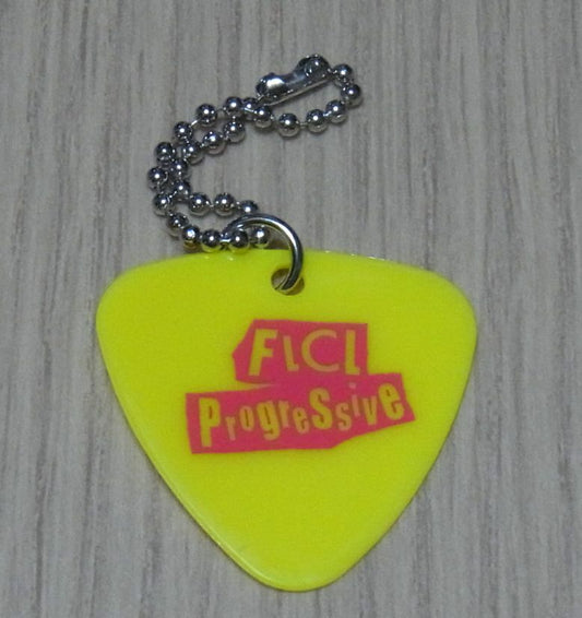 Movie FLCL Progre Altana Privilege Pick Key Chain Yellow 