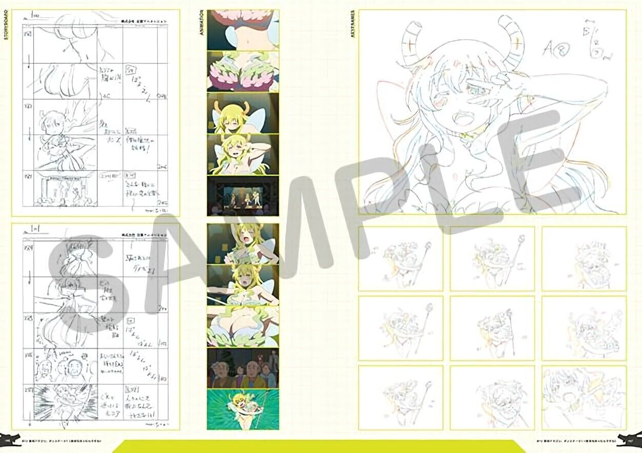 Kyoto Animation Miss Kobayashi's Dragon Maid Story Board & Key Frame Art Book 
