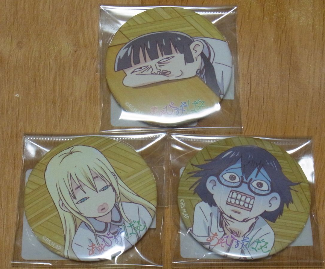 Asobi Asobase 55 mm Button Badge 3 SET Hanako Olivia Kasumi 