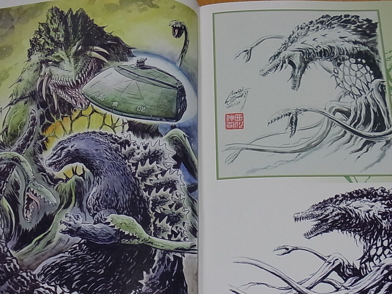 Shinji Nishikawa Godzilla Color Fan Art Book SN Monster Arts DX Very Rare 