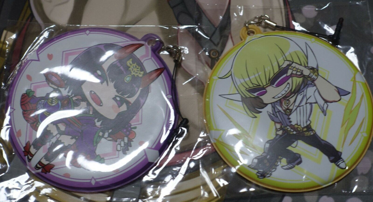 Raita Fate FGO Shuten Doji & Kintoki B2 Size Tapestry Wall Scroll & Mascot Set 