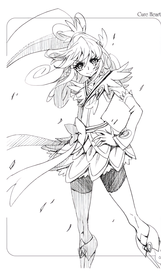 EUNOS Precure Cure Heart 100 pose Fan Art Book 100 CURE C97 