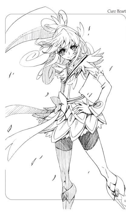 EUNOS Precure Cure Heart 100 pose Fan Art Book 100 CURE C97 