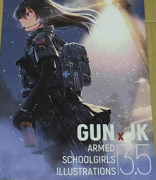 Maruyaki Salmon Color Art Book ARMED SCHOOL GIRLS ILLUSTRATIONS GUN x JK 3.5 