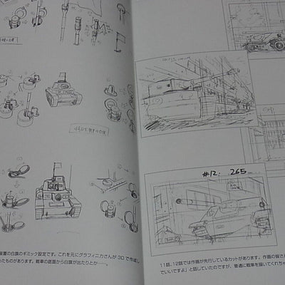 Girls und Panzer Animation Staff Illustration & Setting Art Book 3 set 