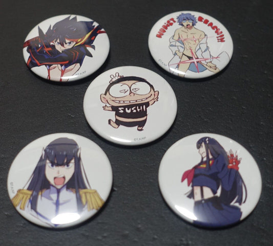SUSHIO Exhibition Event Item Steel Badge 5 Set Kill La Kill 