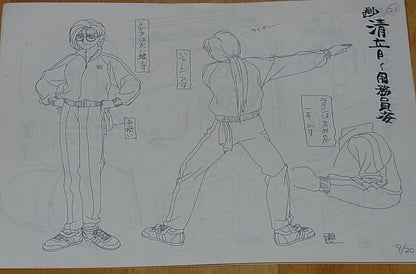 Tenchi Muyo Animation Character Setting Art Sheet 65 piece set 