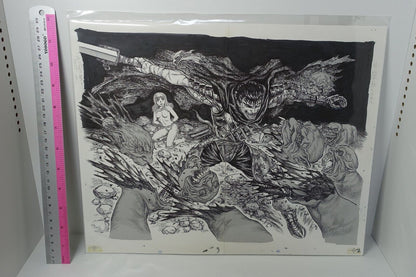 BERSERK Exhibition Item Reproduction of Original Picture Guts & Farnese 