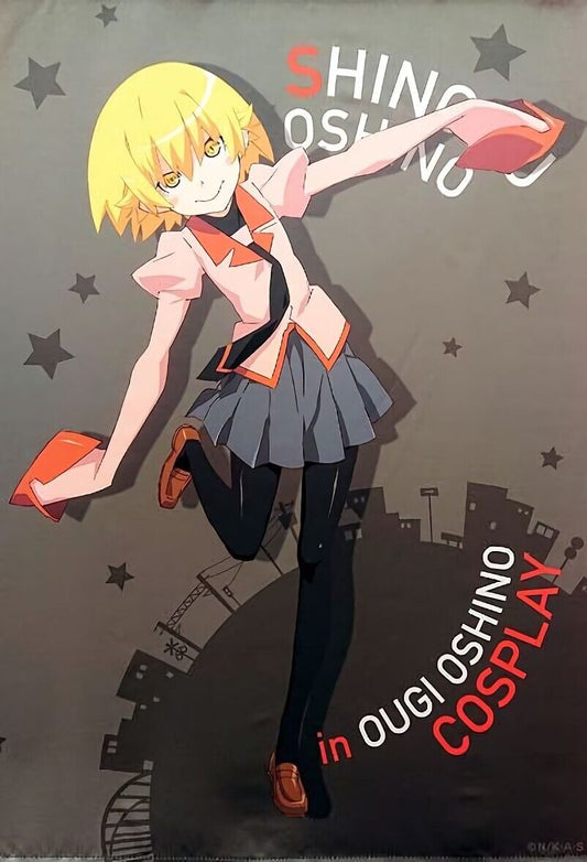 Bakemonogatari 51 x 72 cm Tapestry Shinobu Oshino Ougi Costume 