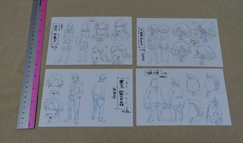 My Hero Academia Character Design Reversible Art Sheet 4 Piece Set 