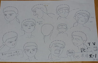 Tenchi Muyo Animation Character Setting Art Sheet 65 piece set 