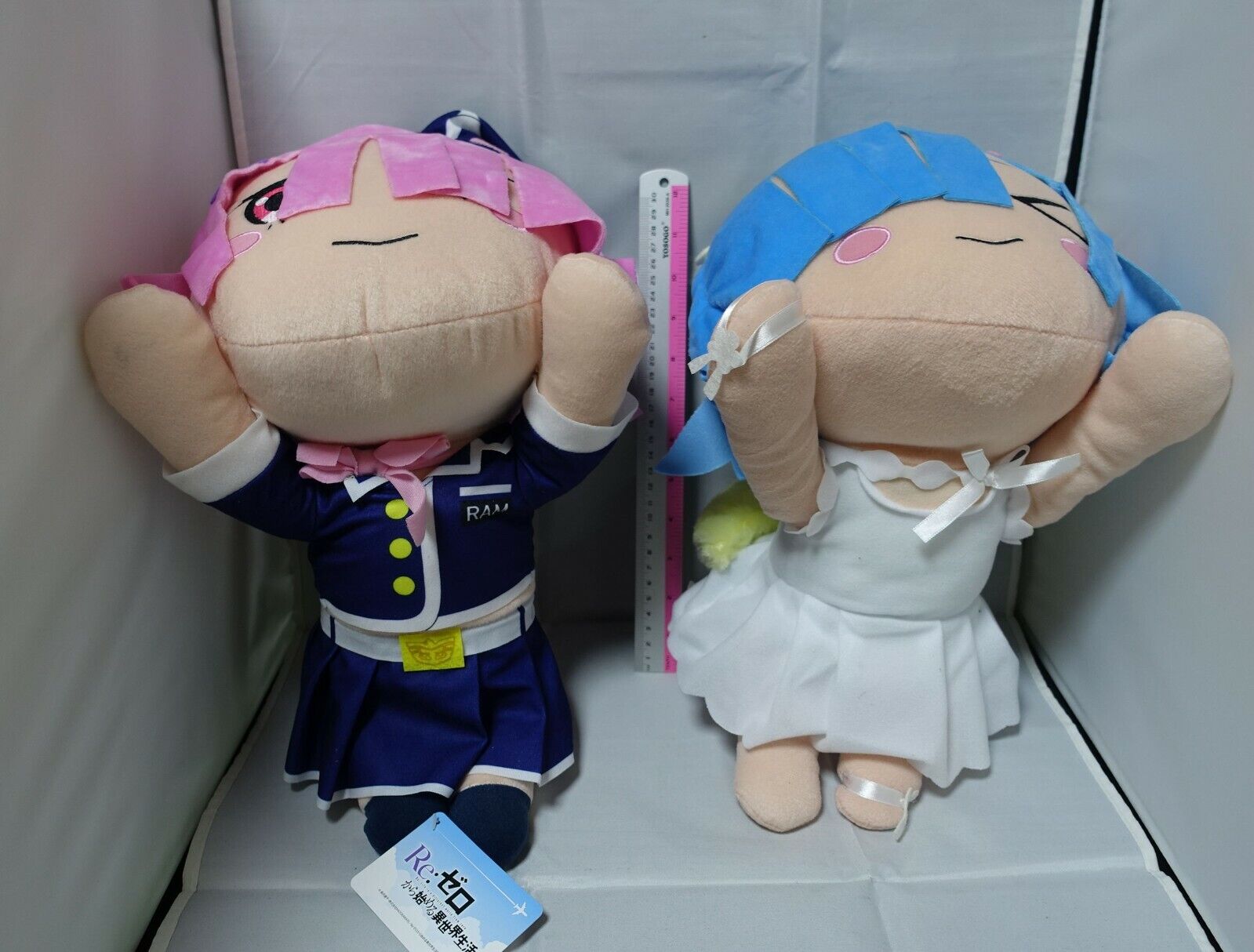 Re:Zero Flight Attendant Ram and Angel Rem Big Plush Doll Plushie Stuffed 