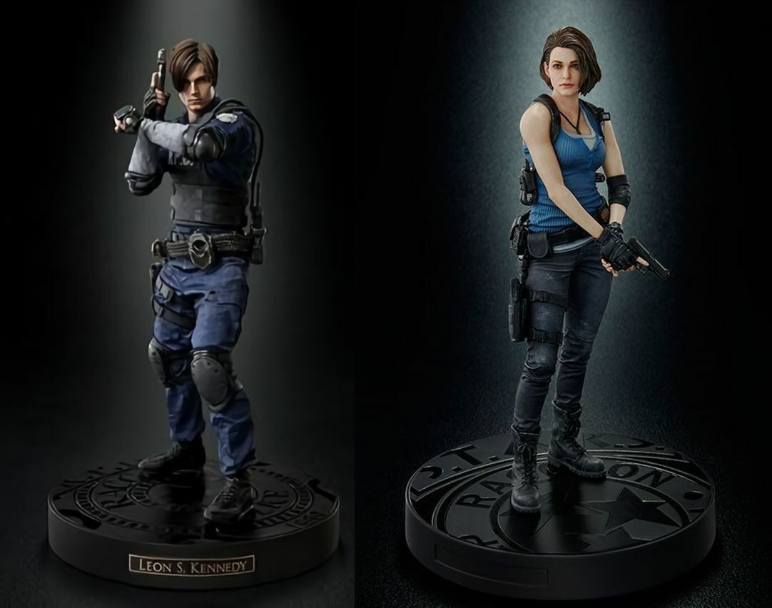 RESIDENT EVIL RE2 LEON S. KENNEDY & RE3 JILL VALENTINE Figure with Special Box 