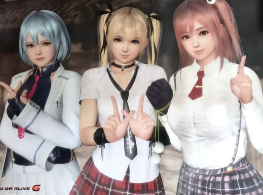 DEAD OR ALIVE 6 B2 Big Size Bath Room POSTER NiCO & Marie Rose & Honoka DOA6 