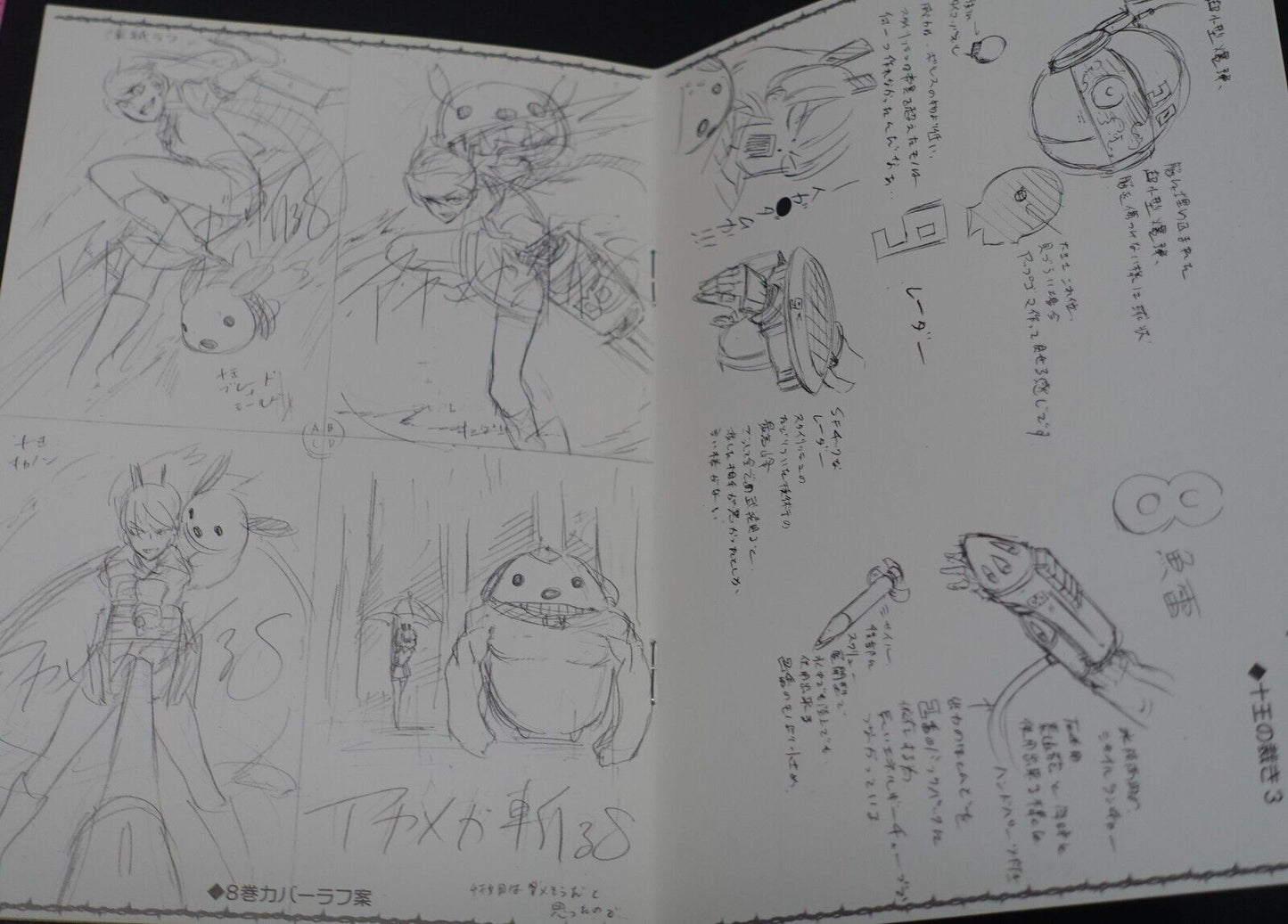 Tetsuya Tashiro Akame ga Kill! Rought Illustration Art Mini Booklet A 8page 