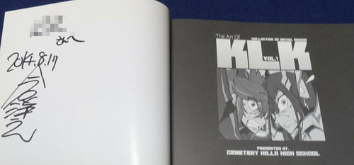 THE ART OF KLK Vol.1 Kill la Kill Design Art Book Hiroyuki Imaishi Autograph 