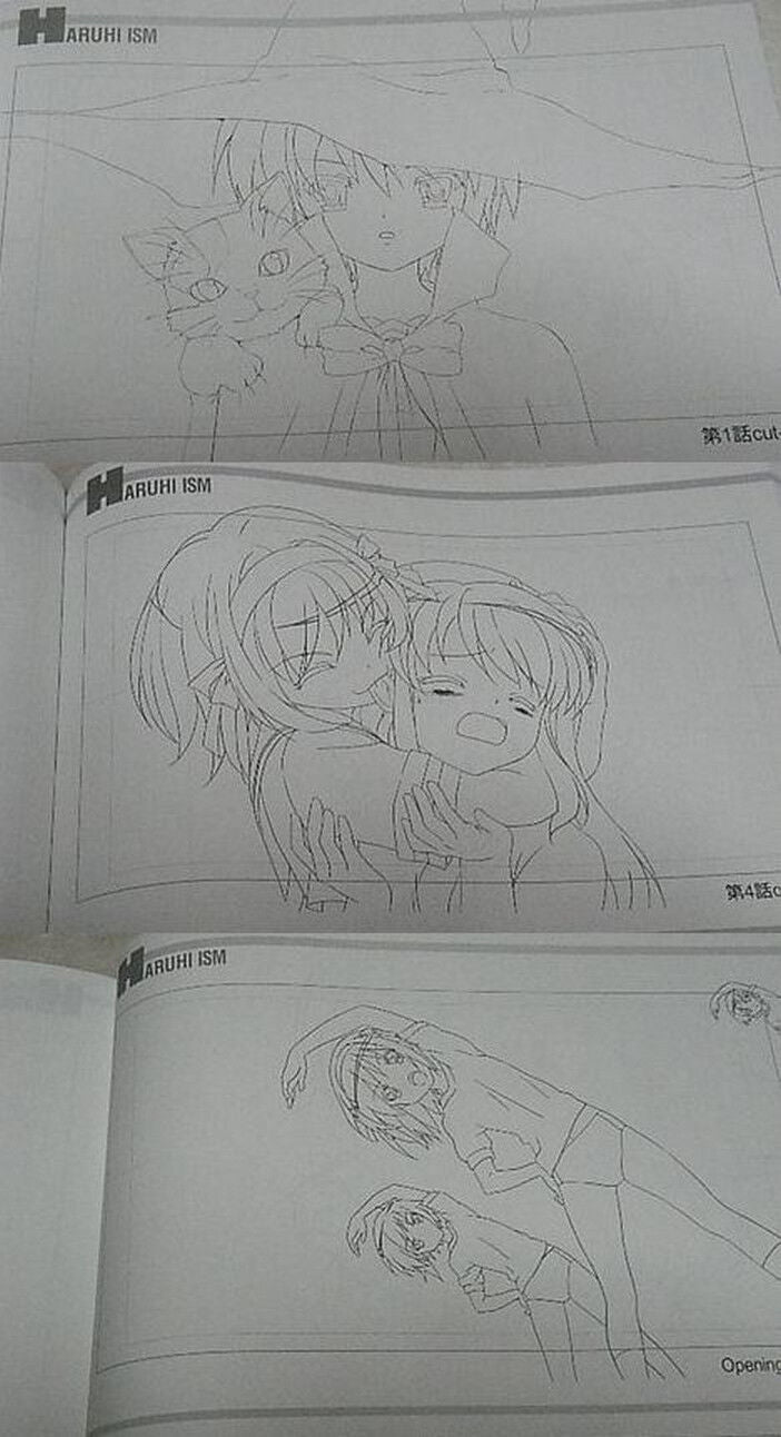 Melancholy of Haruhi Suzumiya Animation Line Art A & B Set total 236page 