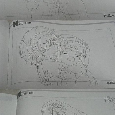 Melancholy of Haruhi Suzumiya Animation Line Art A & B Set total 236page 