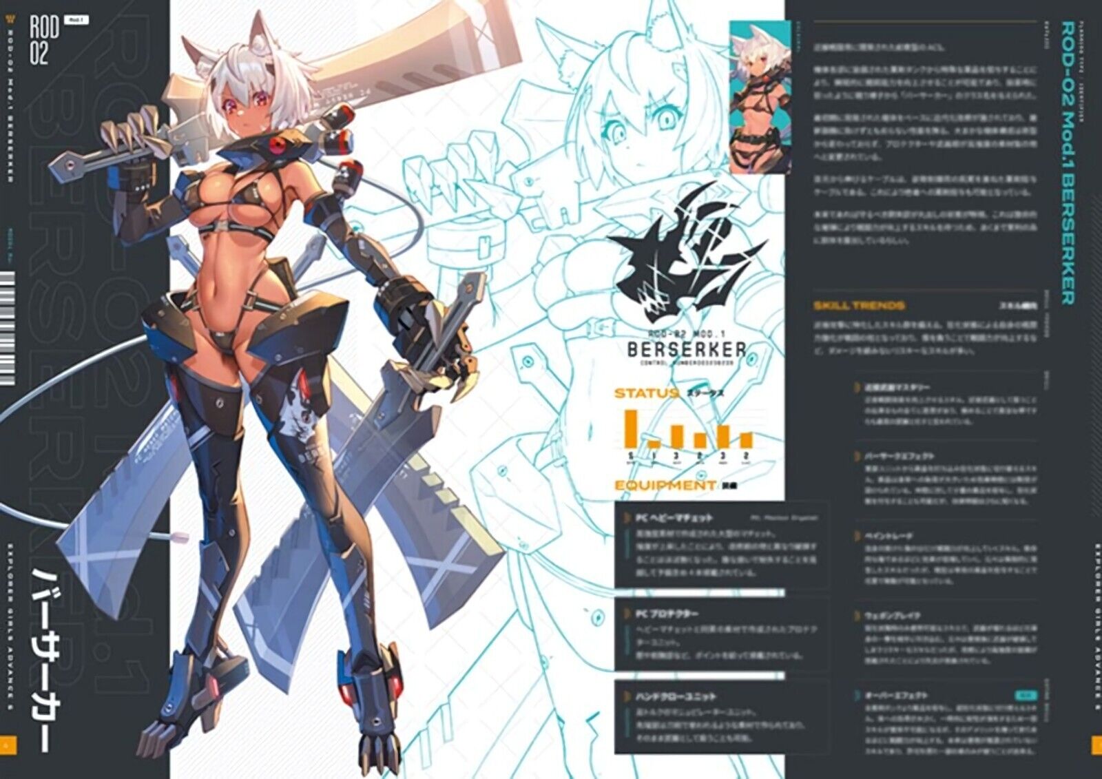 SAKURAMBO LAVISH Mechanical Armed Girls Art Book EXPLORER GIRLS ADVANCE 5 