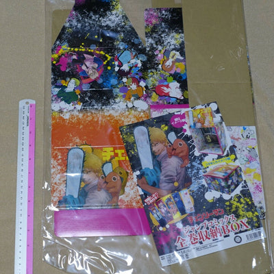 Chainsawman Japanese Comic Paper Storage Box with Character Bookmark x5 