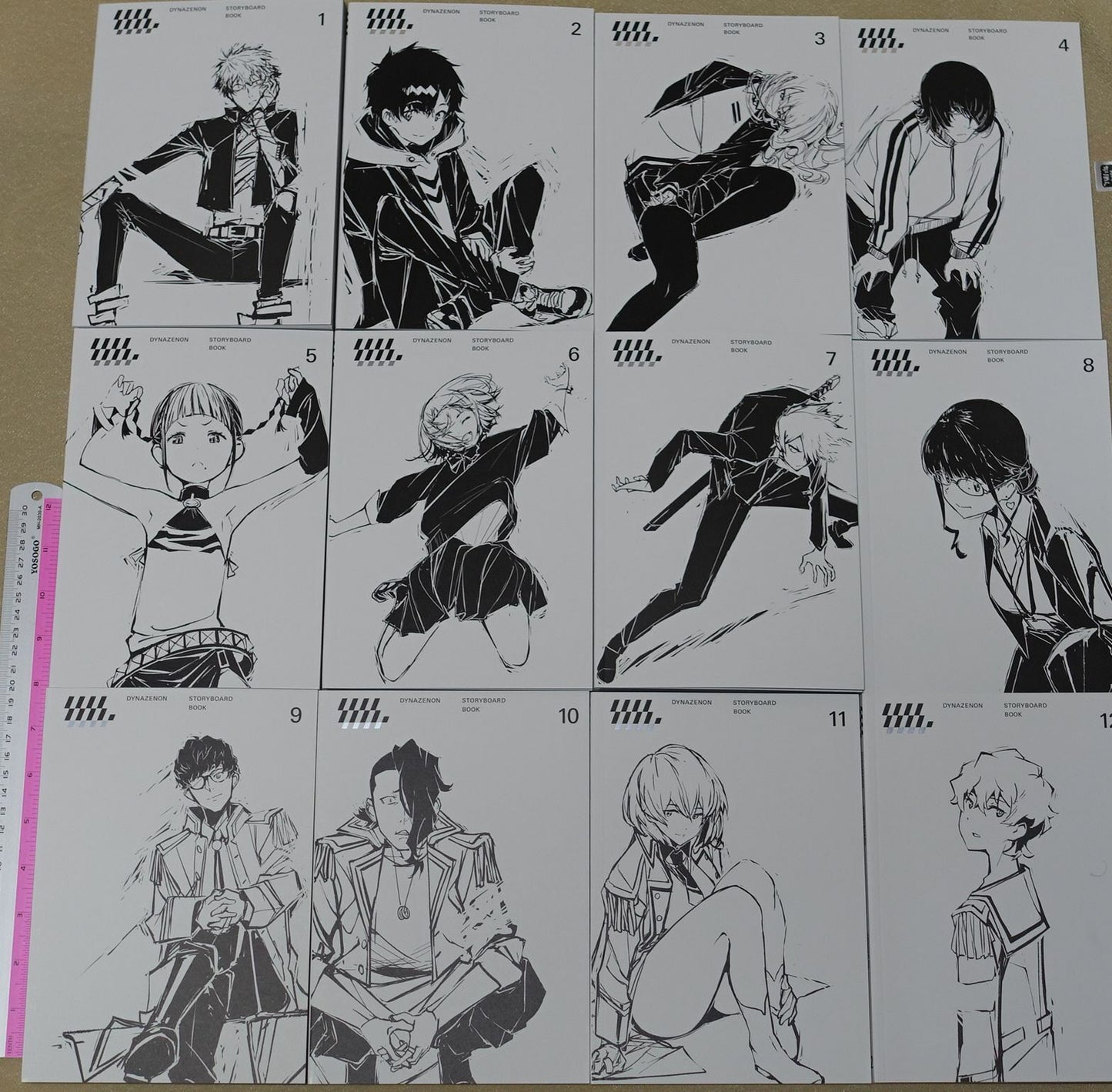 SSSS.DYNAZENON STORY BOARD ART BOOK Vol.1-12 Complete GRIDMAN STORYBOARD 