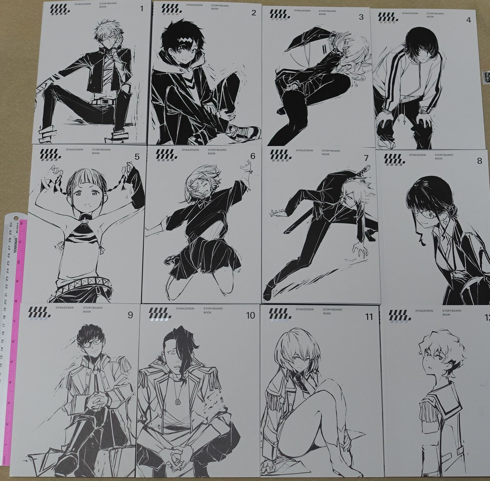 SSSS.DYNAZENON STORY BOARD ART BOOK Vol.1-12 Complete GRIDMAN STORYBOARD 