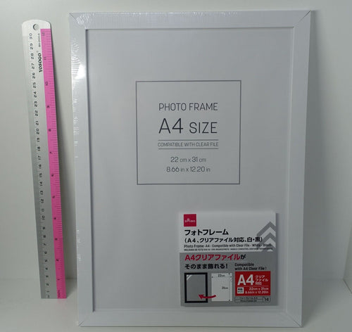 A4 Size Clear File PVC Art Sheet Picture Frame White 