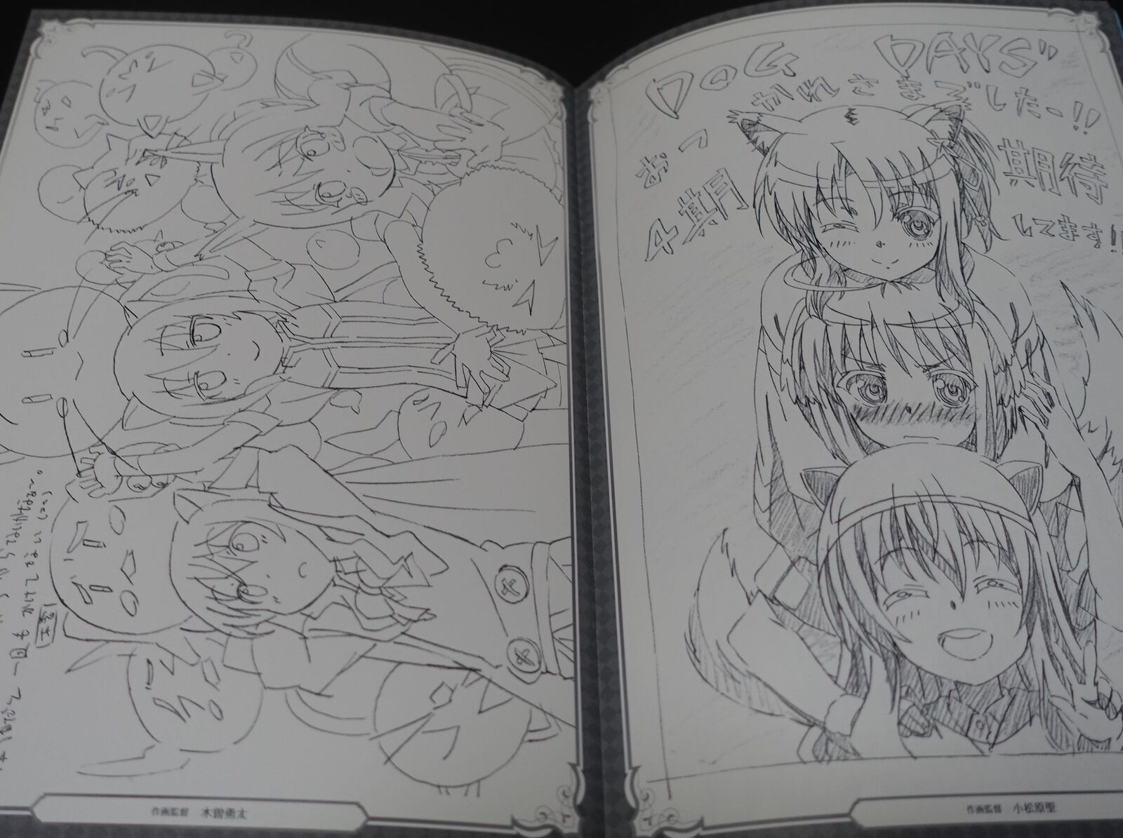 Animation Dog Days Staff Illustration Art Book 