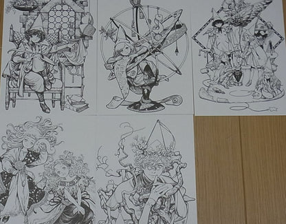 Kamome Shirahama ATELIER OF WITCH HAT 12 Color Pencils & 8 Coloring Card 