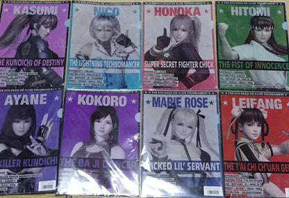 Dead or Alive 6 A4 Size Art Clear File 8 pieces set 