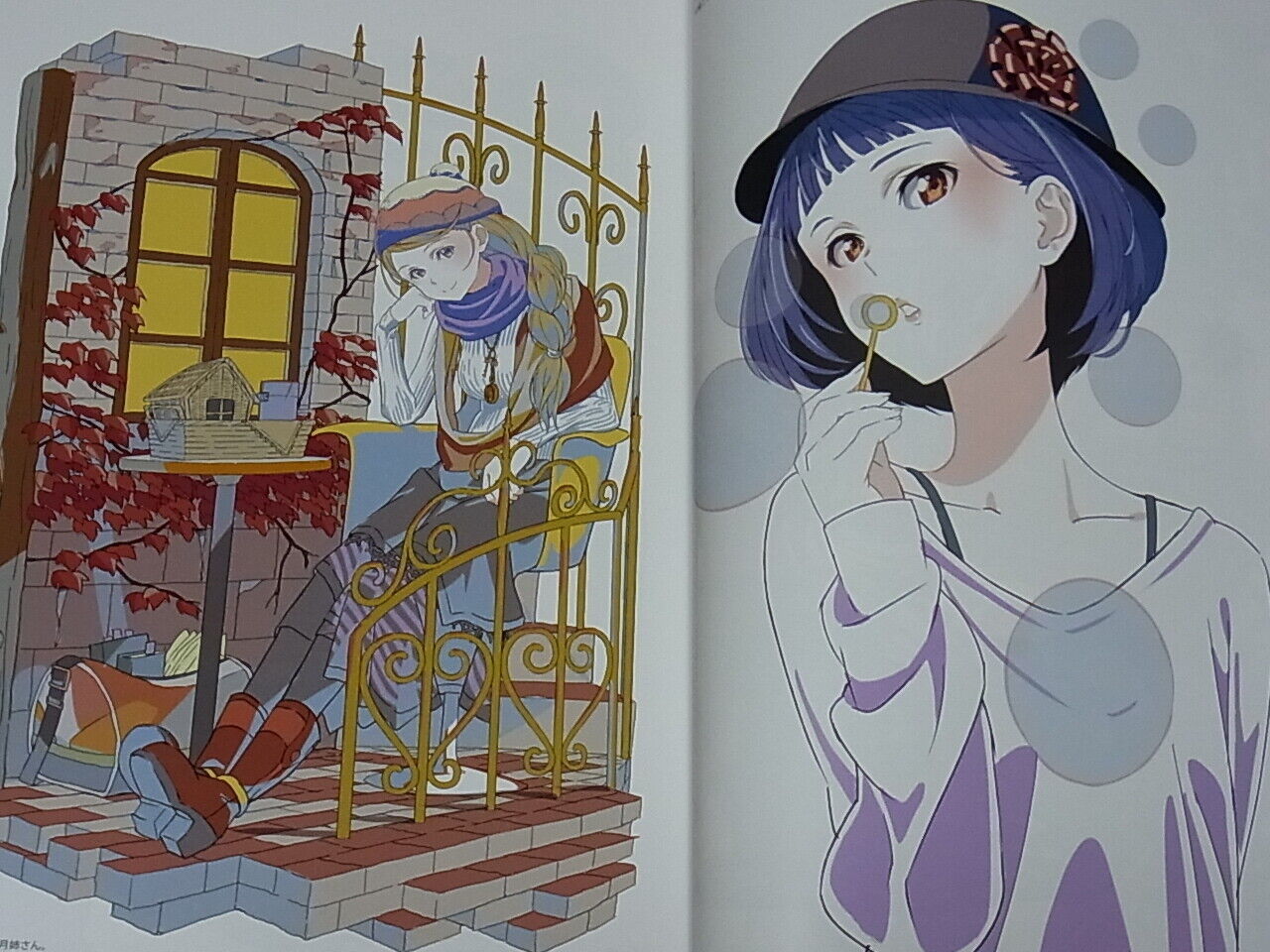Shingo Adachi Animation Galileidonna Design & Key Frame Art Book with autograph 