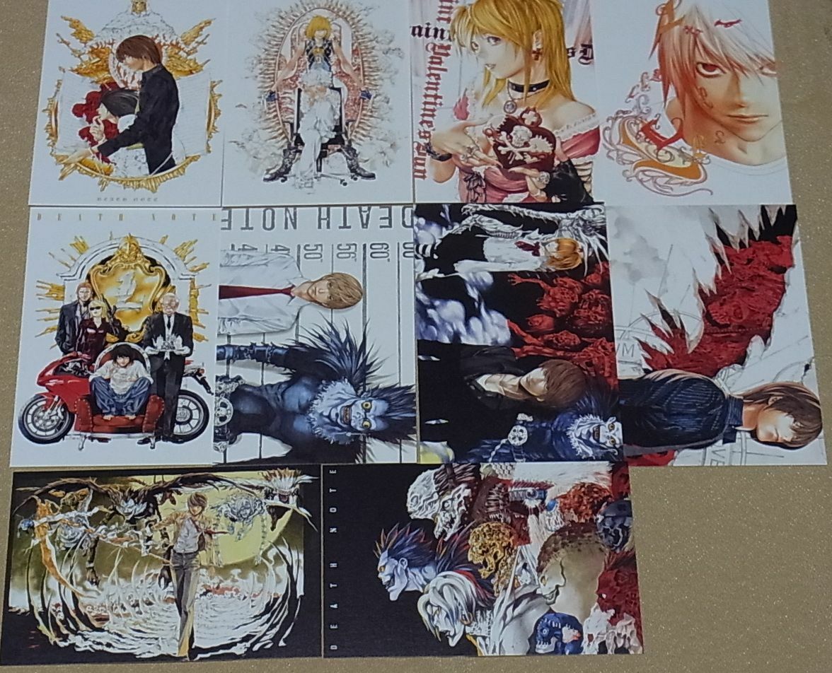 Takeshi Obata Exhibition Event Death Note Art Post Card 10 Pieces Set with Case 