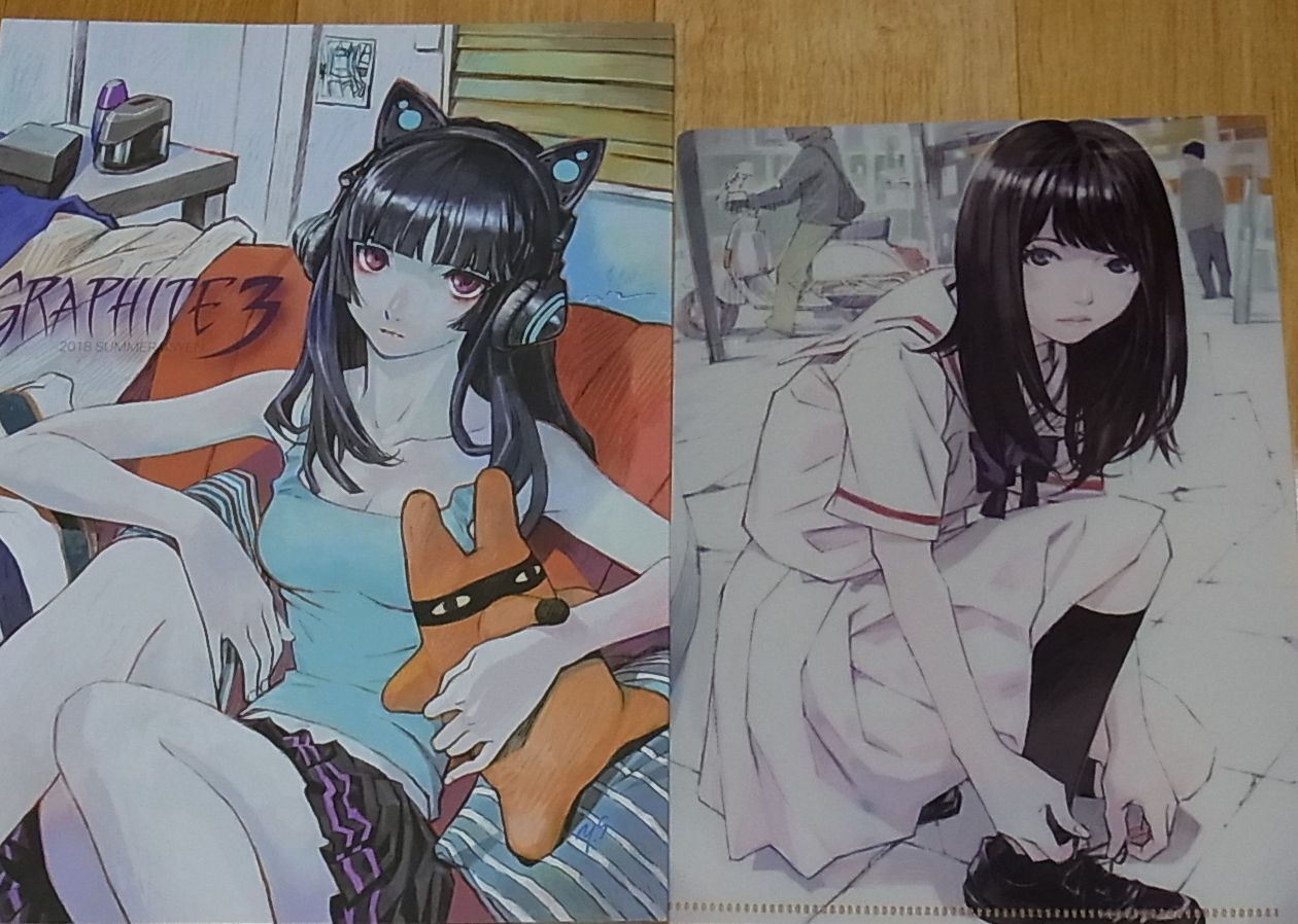 Yoshiyuki Sadamoto Color Art Doujinshi GRAPHITE3 with Clear File Very Rare C94 