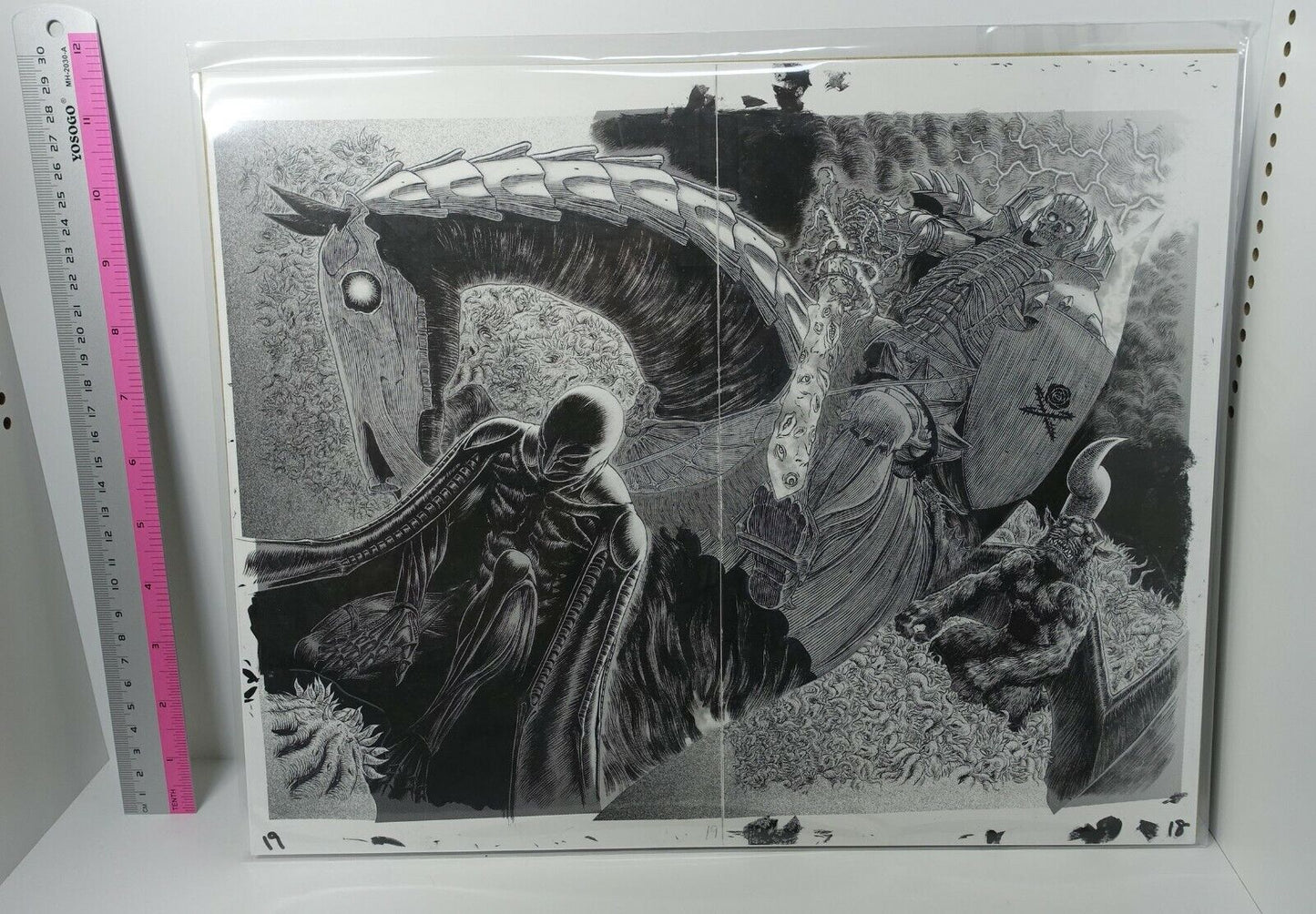 BERSERK Exhibition Item Reproduction of Original Picture Skull Knight & Femto 