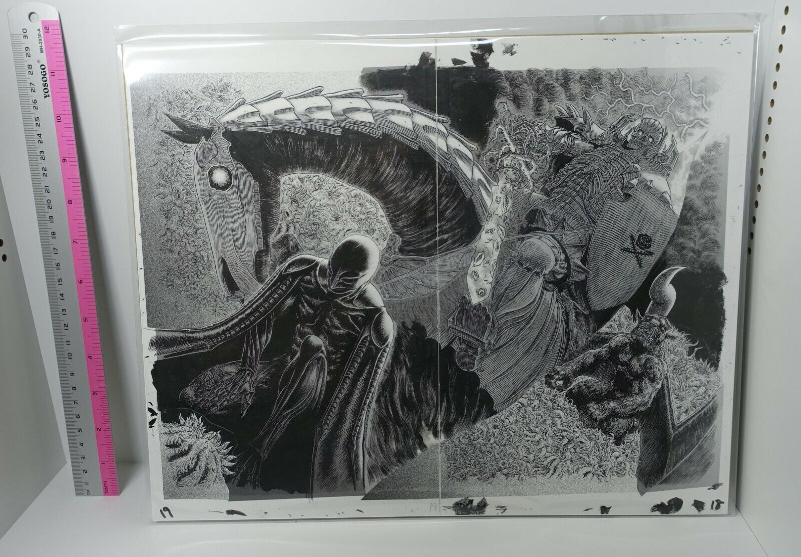 BERSERK Exhibition Item Reproduction of Original Picture Skull Knight & Femto 