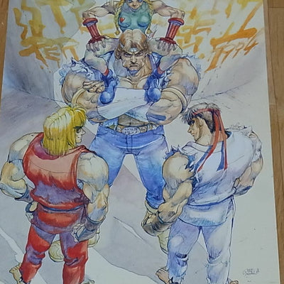 Capcom Mami Itoh Art Sheet 8 Set 36x25cm Street Fighter Vampire 