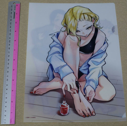 Yuichi Kato Yancha Gal no Anjo San PVC Art Sheet Clear File White 