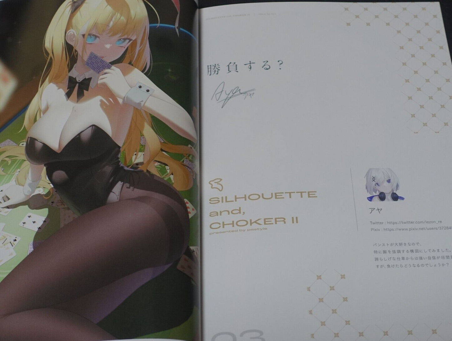pastyle Original Bunny Girl Art Book Silhouette and Choker 2 