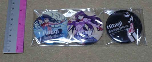 Bakemonogatari Hitagi Senjyogahara Steel Badge 3 Set 