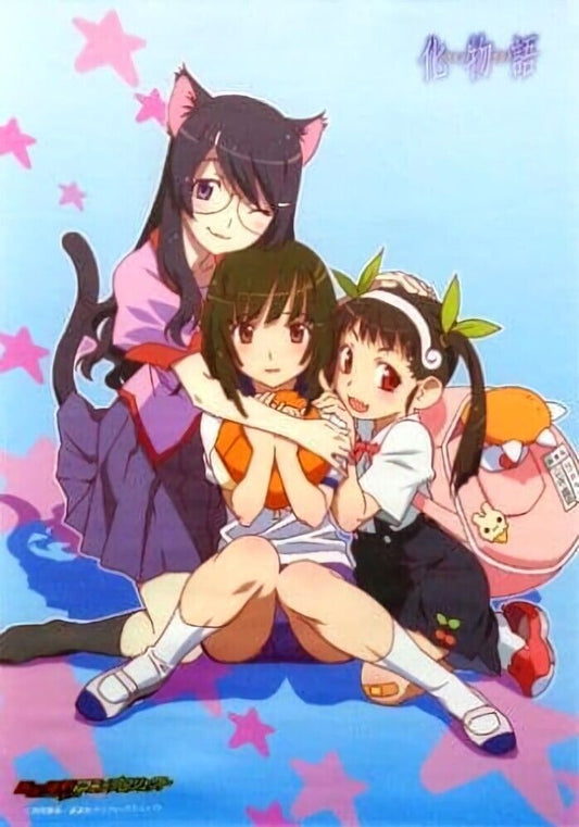 Bakemonogatari 42 x 59 cm Tapestry Mayoi Nadeko Tsubasa 