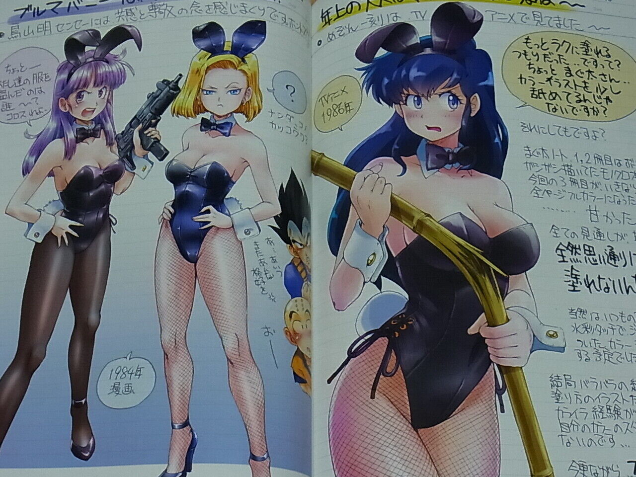 Maguta 80's Animation Heroines Bunny Girl Style Color Fan Art Book Anoko ga 