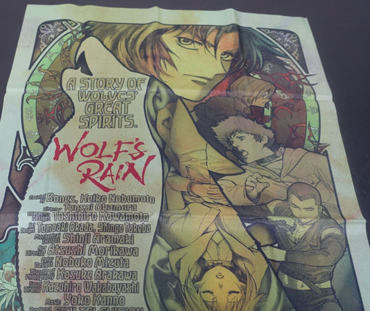 TOSHIHIRO KAWAMOTO Illustration Art Cloth Poster WOLF'S RAIN 