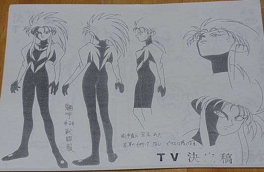 Tenchi Muyo Animation Character Setting Art Sheet 65 piece set 